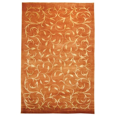 Safavieh Tibetan Hand Knotted Large Rectangle RugRust & Gold 8 x 10 ft. TB422C-8